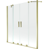 Mexen Velar Duo Bathtub Screen 2-Panel Sliding 160 x 150 cm, Transparent, Gold - 896-160-000-02-50