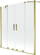 Mexen Velar Duo Bathtub Screen 2-Panel Sliding 160 x 150 cm, Transparent, Gold - 896-160-000-02-50