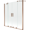 Mexen Velar Duo 2-panel sliding bath screen 140 x 150 cm, transparent, rose gold - 896-140-000-02-60
