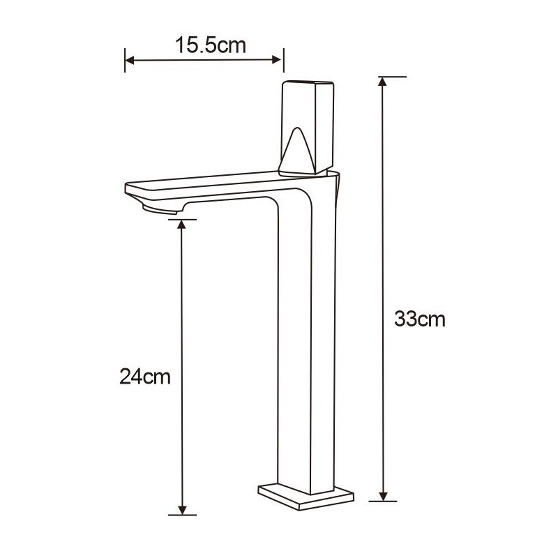 Mexen Crux high basin faucet, black - 744410-70