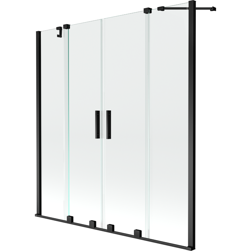 Mexen Velar Duo 2-panel sliding bathtub screen 140 x 150 cm, transparent, black - 896-140-000-02-70