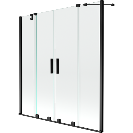 Mexen Velar Duo 2-panel sliding bathtub screen 140 x 150 cm, transparent, black - 896-140-000-02-70