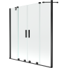 Mexen Velar Duo 2-panel sliding bath screen 150 x 150 cm, transparent, black - 896-150-000-02-70