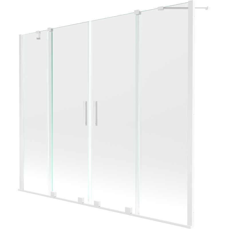Mexen Velar Duo 2-wing bathtub screen Sliding 170 x 150 cm, transparent, white - 896-170-000-02-20