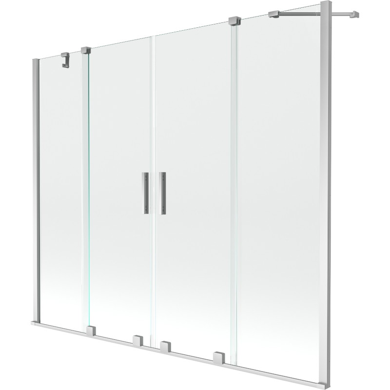 Mexen Velar Duo 2-panel sliding bathtub screen 180 x 150 cm, transparent, chrome - 896-180-000-02-01
