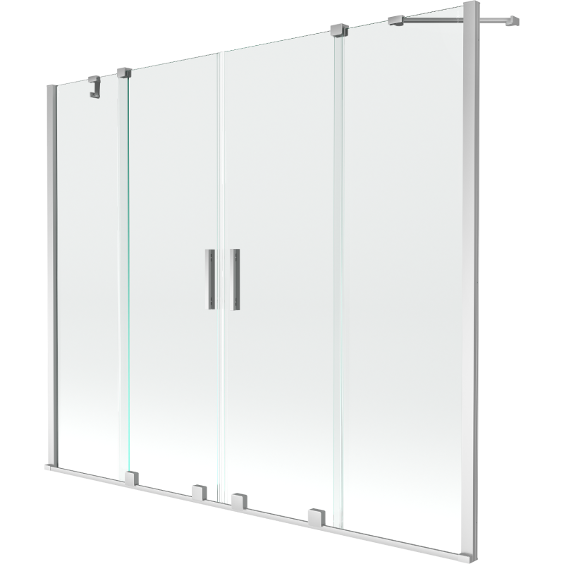 Mexen Velar Duo 2-wing bathtub screen Sliding 180 x 150 cm, transparent, chrome - 896-180-000-02-01