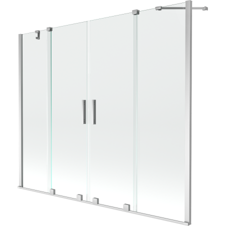 Mexen Velar Duo 2-panel sliding bathtub screen 180 x 150 cm, transparent, chrome - 896-180-000-02-01