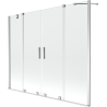 Mexen Velar Duo Bathtub Screen 2-Panel Sliding 180 x 150 cm, Transparent, Chrome - 896-180-000-02-01