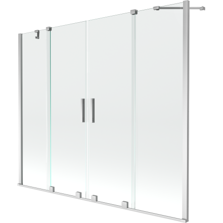 Mexen Velar Duo 2-wing sliding bathtub screen 200 x 150 cm, transparent, chrome - 896-200-000-02-01