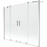 Mexen Velar Duo Bath Screen 2-Panel Sliding 200 x 150 cm, Transparent, Chrome - 896-200-000-02-01