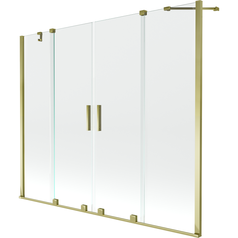 Mexen Velar Duo 2-wing bathtub screen Sliding 180 x 150 cm, transparent, gold - 896-180-000-02-50