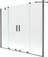 Mexen Velar Duo 2-wing sliding bathtub screen 170 x 150 cm, transparent, gun gray brushed - 896-170-000-02-66