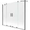 Mexen Velar Duo Bathtub Screen 2-Panel Sliding 200 x 150 cm, Transparent, Gun Gray Brushed - 896-200-000-02-66