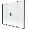 Mexen Velar Duo Two-Panel Sliding Bath Screen 170 x 150 cm, Transparent, Black - 896-170-000-02-70