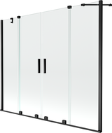 Mexen Velar Duo Two-Panel Sliding Bath Screen 170 x 150 cm, Transparent, Black - 896-170-000-02-70