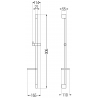 Mexen DS shower rod with soap dish 90 cm, black - 79383-70