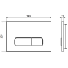 Mexen Fenix 02 flush button, matte white - 600220