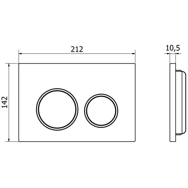 Mexen Fenix 07 XS flush button, white matte - 600720