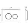 Mexen Fenix 07 XS flush button, matte white - 600720