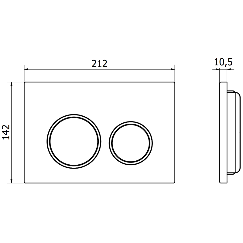 Mexen Fenix 07 XS flush button, gun gray - 600766