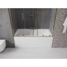Mexen Velar Duo Bathtub Screen 2-Panel Sliding 160 x 150 cm, Transparent, Gold - 896-160-000-02-50