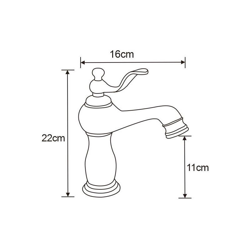 Mexen Vela washbasin tap, gold - 744500-50