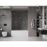 Mexen Velar Duo Bath Screen 2-Panel Sliding 160 x 150 cm, Transparent, Brushed Gold - 896-160-000-02-55