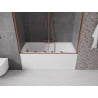 Mexen Velar Duo 2-panel sliding bath screen 140 x 150 cm, transparent, rose gold - 896-140-000-02-60