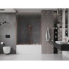 Mexen Velar Duo Bathtub Screen, 2-Panel Sliding 140 x 150 cm, Transparent, Rose Gold - 896-140-000-02-60