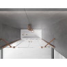 Mexen Velar Two-panel Sliding Bathtub Screen 150 x 150 cm, Transparent, Brushed Copper - 896-150-000-02-65