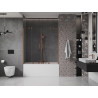 Mexen Velar Duo Bathtub Screen 2-Panel Sliding 160 x 150 cm, Transparent, Brushed Copper - 896-160-000-02-65