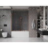 Mexen Velar Duo 2-Wing Sliding Bathtub Screen 160 x 150 cm, Transparent, Brushed Copper - 896-160-000-02-65