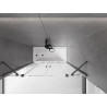 Mexen Velar Duo Bathtub Screen 2-Panel Sliding 140 x 150 cm, Transparent, Black - 896-140-000-02-70