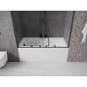 Mexen Velar Duo 2-panel sliding bathtub screen 160 x 150 cm, transparent, black - 896-160-000-02-70