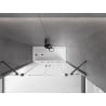 Mexen Velar Duo Bath Screen 2-Panel Sliding 150 x 150 cm, Transparent, Brushed Gun Gray - 896-150-000-02-66