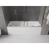 Mexen Velar Duo 2-wing sliding bath screen 200 x 150 cm, transparent, gold - 896-200-000-02-50