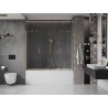 Mexen Velar Duo Bathtub Screen, 2-Panel Sliding, 170 x 150 cm, Transparent, Brushed Gold - 896-170-000-02-55