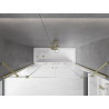 Mexen Velar Duo Bathtub Screen 2-Panel Sliding 200 x 150 cm, Transparent, Brushed Gold - 896-200-000-02-55