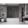 Mexen Velar Duo Bathtub Screen 2-Panel Sliding 170 x 150 cm, Transparent, Rose Gold - 896-170-000-02-60