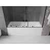 Mexen Velar Duo 2-wing bathtub screen Sliding 180 x 150 cm, transparent, brushed gun gray - 896-180-000-02-66