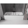 Mexen Velar Duo 2-wing sliding bath screen 180 x 150 cm, transparent, brushed gun gray - 896-180-000-02-66