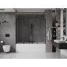 Mexen Velar Duo Two-Panel Sliding Bath Screen 170 x 150 cm, Transparent, Black - 896-170-000-02-70