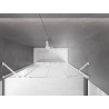 Mexen Velar Duo Bathtub Screen 2-Panel Sliding 140 x 150 cm, Transparent, White - 896-140-000-02-20
