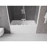 Mexen Velar Duo 2-wing sliding bath screen 150 x 150 cm, transparent, white - 896-150-000-02-20