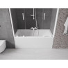 Mexen Velar Duo Bathtub Screen 2-Panel Sliding 160 x 150 cm, Transparent, White - 896-160-000-02-20