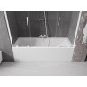 Mexen Velar Duo Bath Screen 2-wing Sliding 200 x 150 cm, Transparent, White - 896-200-000-02-20