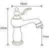 Mexen Vela washbasin faucet, black - 744500-70