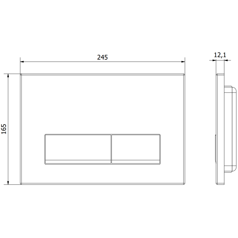 Mexen Fenix 12 flush button, champagne gold - 601204