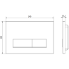 Mexen Fenix 12 flush button, matte white - 601220