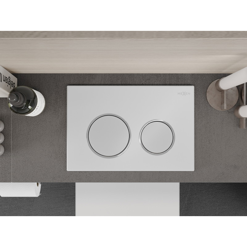 Mexen Fenix 07 XS flush button, white matte - 600720
